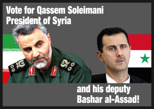 Qassem Soleimani's Syria election campaign poster - without Naame Shaam's logo