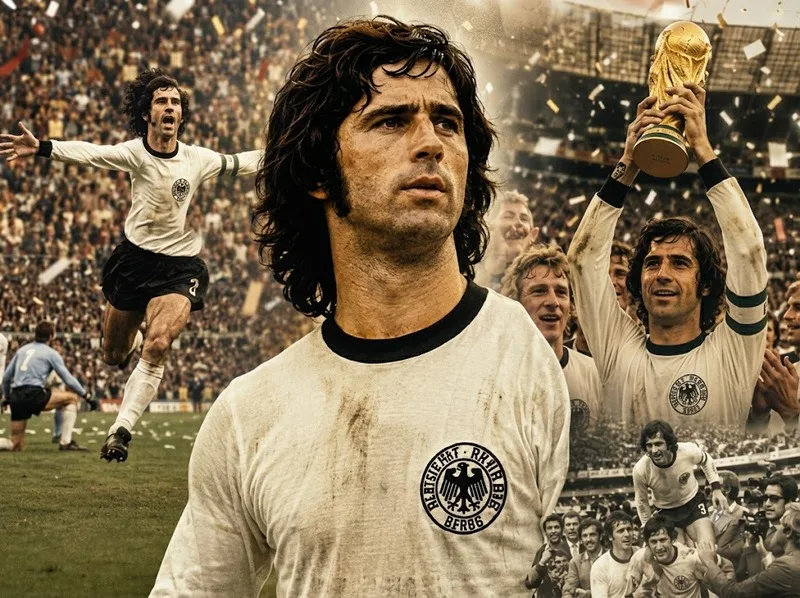 Gerd Müller ghi 14 bàn World Cup và giúp Tây Đức vô địch năm 1974.